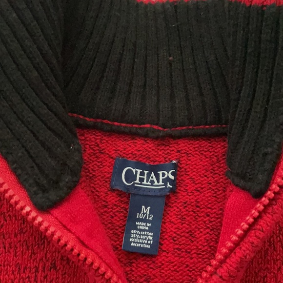 Chaps red mock zip sweater - Picture 4 of 4